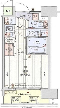 大国町駅 徒歩5分 10階の物件間取画像